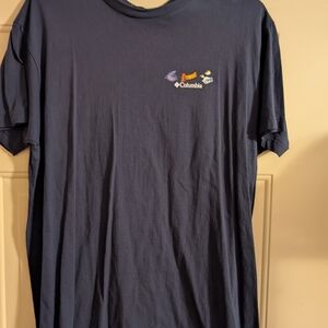 Columbia Men's Navy Short Sleeve Periodic Table of Fishing T‑Shirt